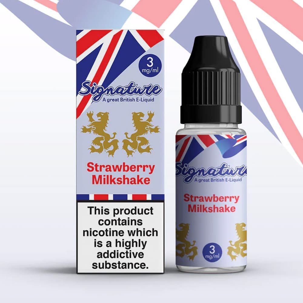 Strawberry Milkshake 10ml E-Liquid by Signature